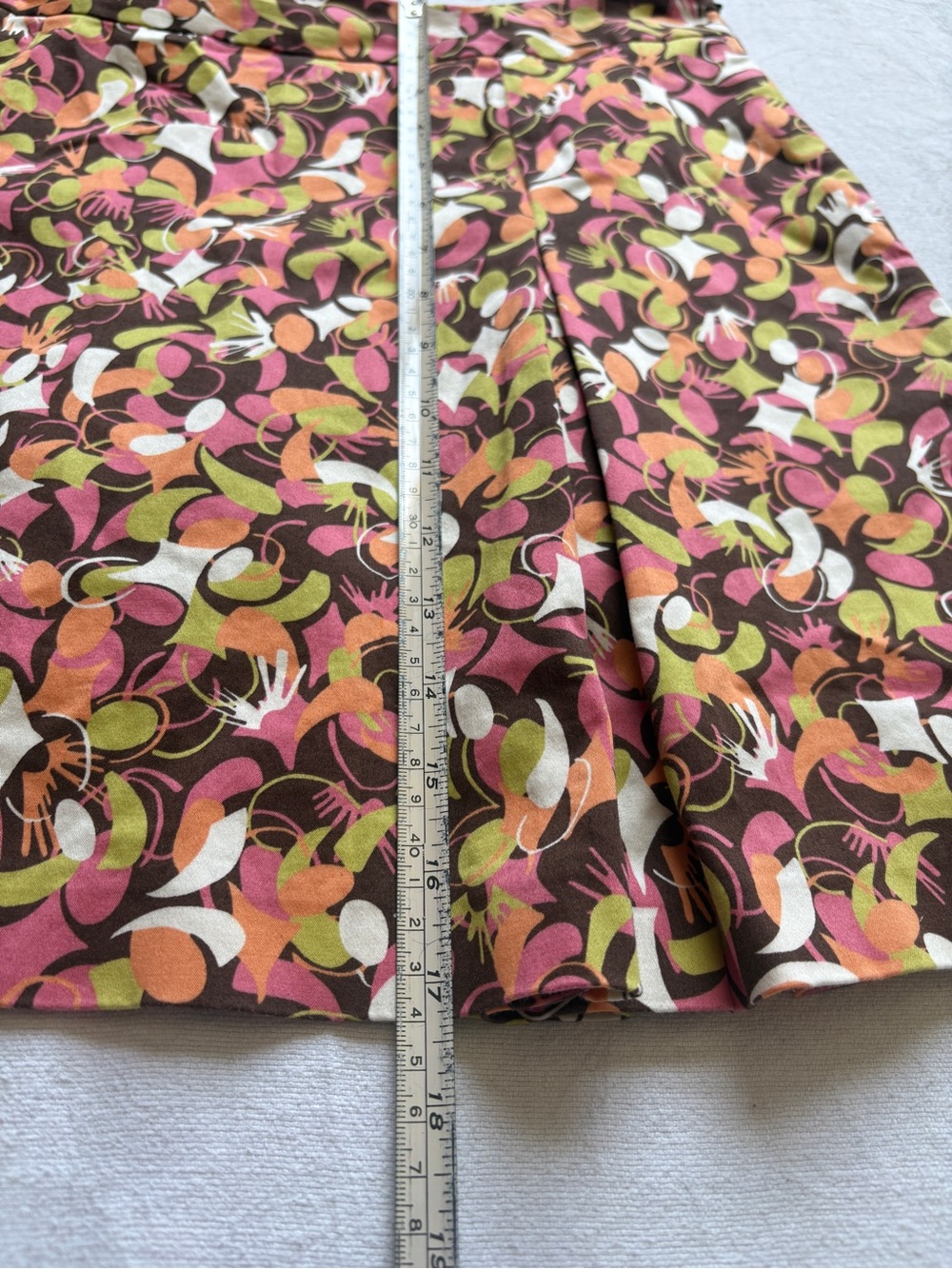 Liz Golf Floral Pleated Skater Skirt in Pink, Yellow & Brown SZ 12P, deportes - Picture 14 of 16